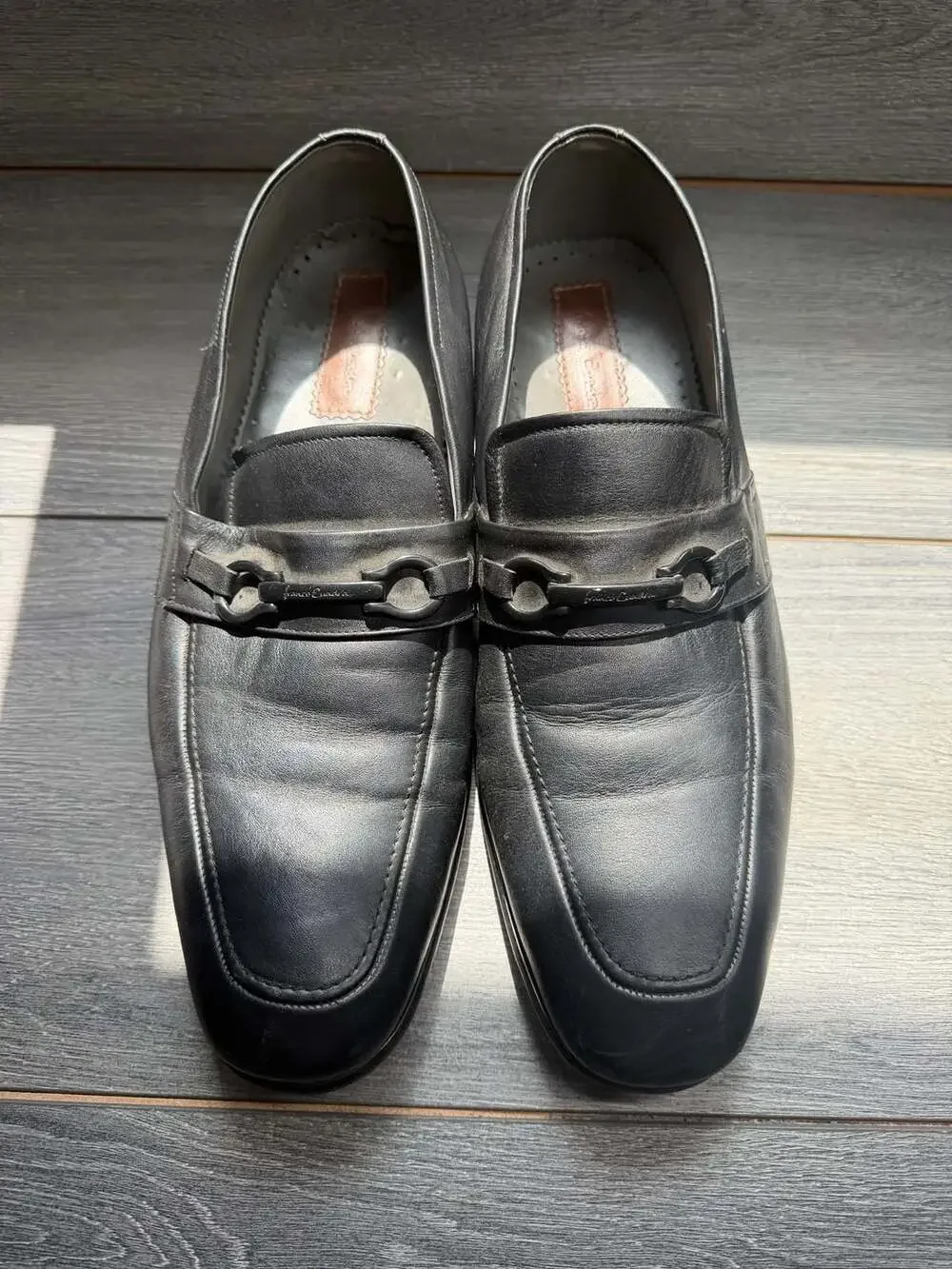 Franco Cuadra Black Leather Bit Loafer Size 12